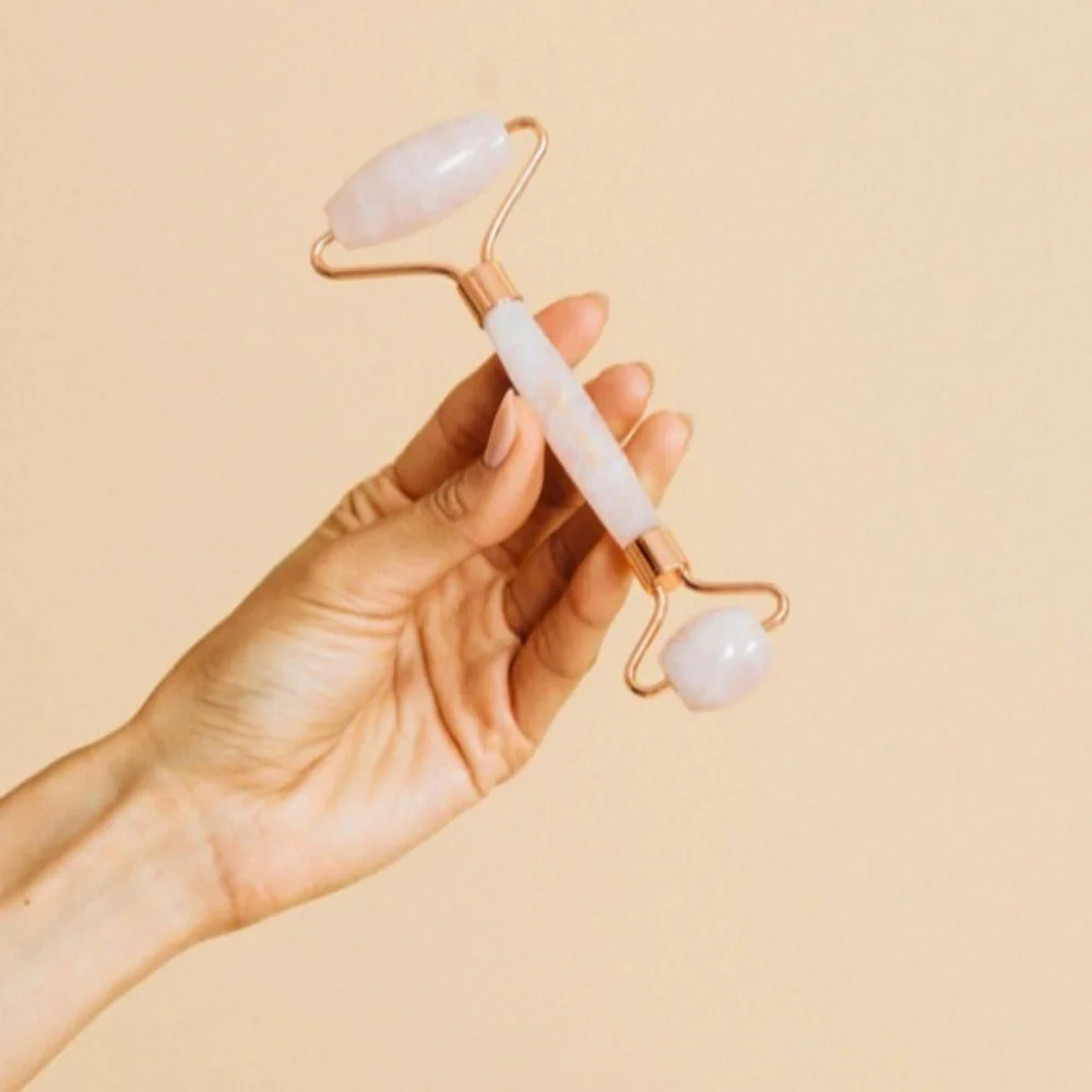 Grace & Stella Rose Quartz Facial Massager Roller